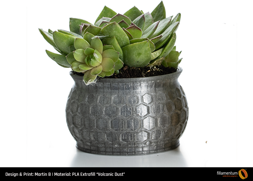 pla for plant pots PLA Extrafill "Volcanic Dust"